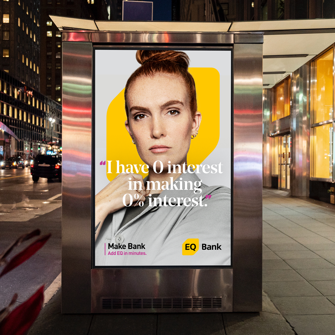 EQ Bank Zero Interest Billboard